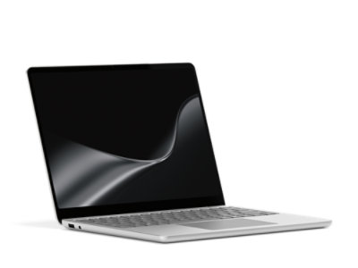 An angled view of a Surface Laptop for Business in the colour Platinum.