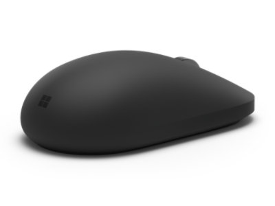 A rear-left view of Surface Mouse (2nd Edition) in the colour Black.