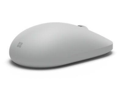 A rear-left view of Surface Mouse (2nd Edition) in the colour Platinum.